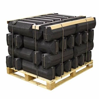 Aircobase opstellingsbalk recycled 600 mm rubberen dempers incl. bevestiging M8 x 40 mm (pallet 40 sets))