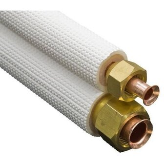 Aircotube koelleiding geisoleerd flare leidingset &Oslash; 1/4&quot; x 3/8&quot; (rol van 5 meter) FS2305