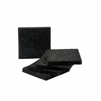 Anti-trilmat gerecycled rubber 100 x 100 x 10 mm (10 stuks)